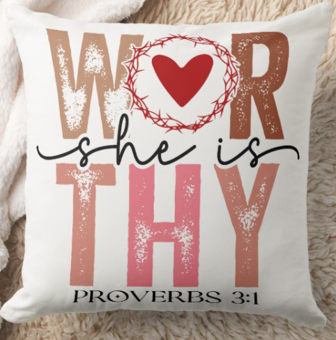 Proverbs 3:1 Faith Throw Pillow